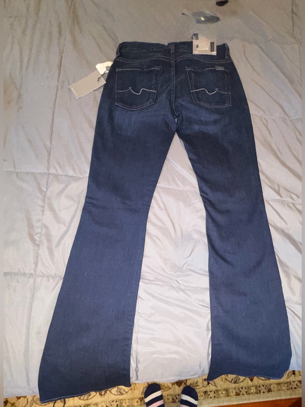 7 For All Mankind Kimmie Bootcut Jeans Size 27 Dark Wash NWT - Picture 9 of 11